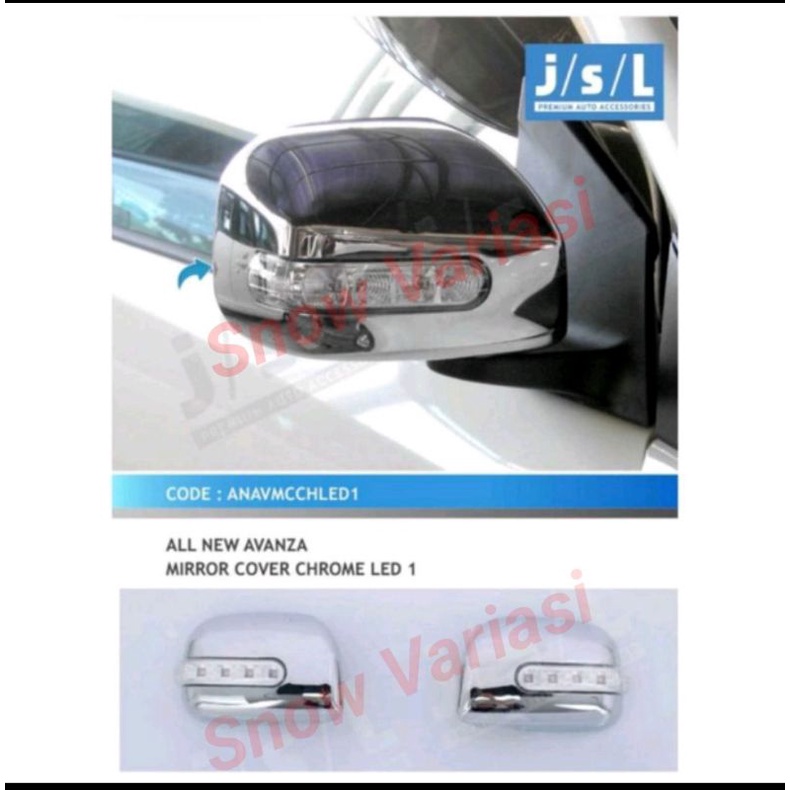 Cover spion all new Avanza chrome LED 1 mirror cover JSL