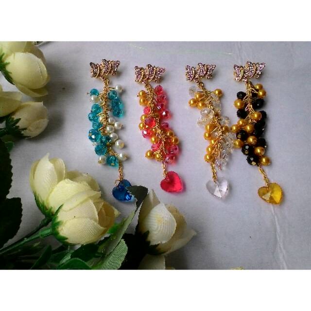 Bros dagu kristal/bros dagu cantik