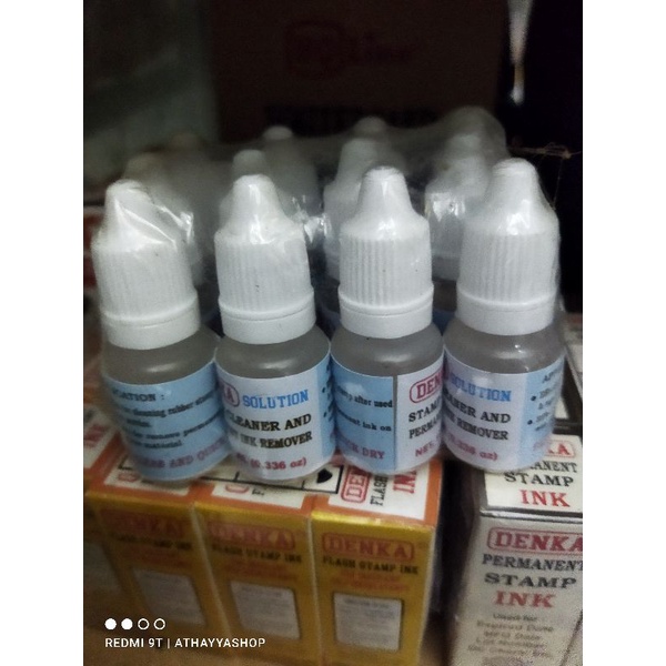 

Denka Cleaner / Cairan Pembersih Tinta Stampel Permanen 10 ml