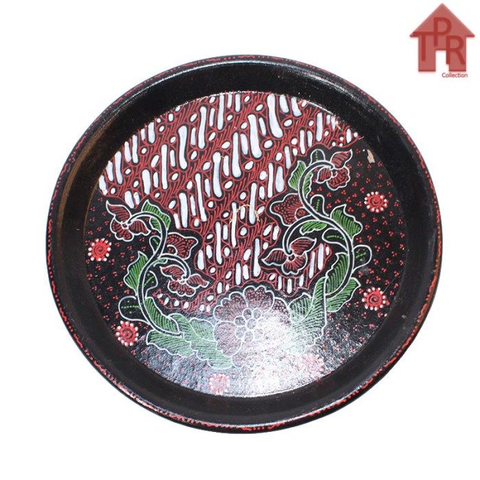 Gerabah Tea Set Premium - Poci Batik Tulis - Motif Spiral Bunga J