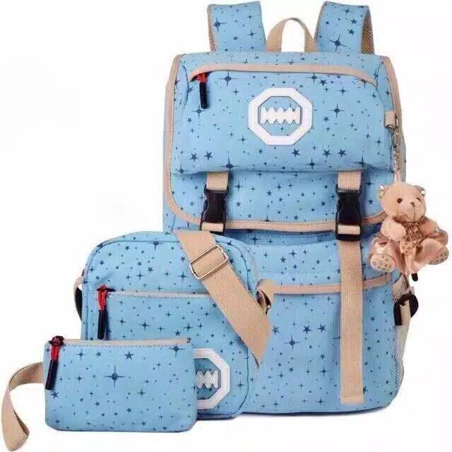 Dk_AXEE - Tas Ransel BINTANG GESPER 3in1 Tas Wanita