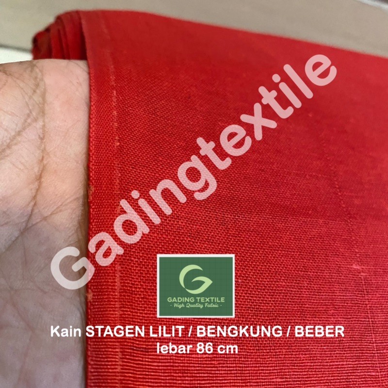 ( per setengah meter ) kain katun stagen lilit beber merah CAP IBU DAN ANAK meteran lebar 86 cm bahan pelangsing pengecil bebat bengkung korset corset sabuk perut ibu pasca paska melahirkan menyusui kemben jawa sangjit sanjit dekorasi dekor imlek