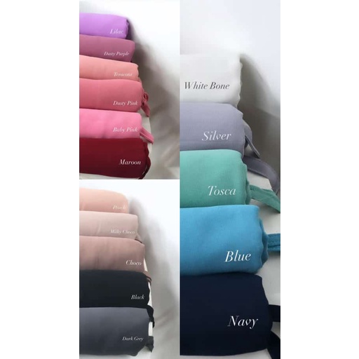 Hijab Pashmina Tali Ceruty Babydoll Premium (Langsung Konveksi)