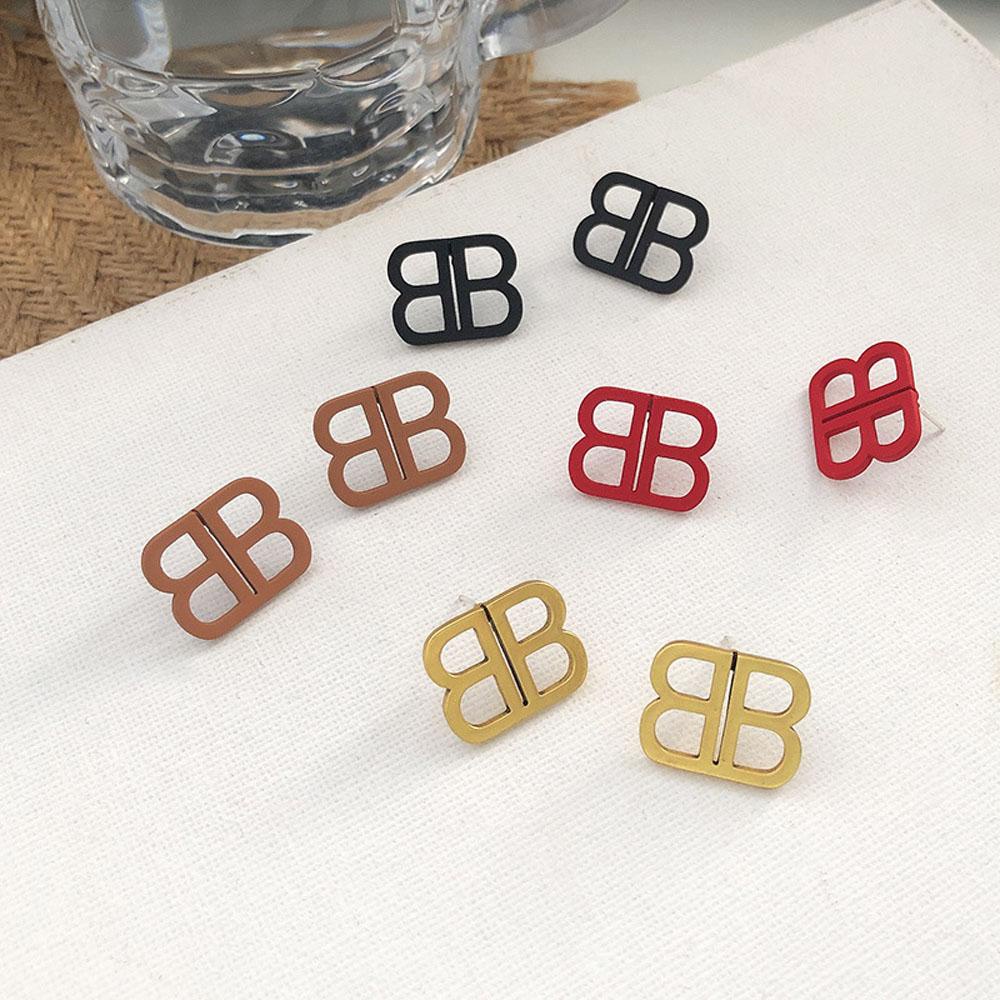 Needway Anting Huruf B Ganda Logam Baru Untuk Hadiah Pesta Wanita Geometris