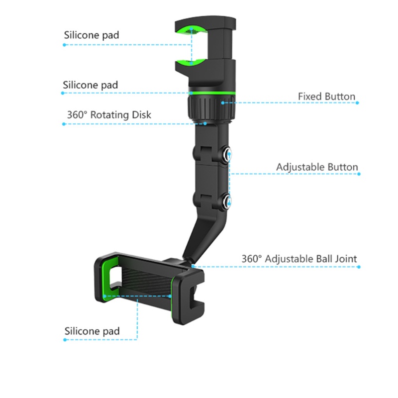 Btsg Kaca Spion Mobil Universal Rotasi 360 Derajat Adjustable