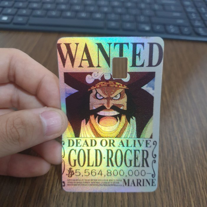 

Sticker Skin ATM Hologram CH0013 - One Piece - Bounty GOLD D Roger