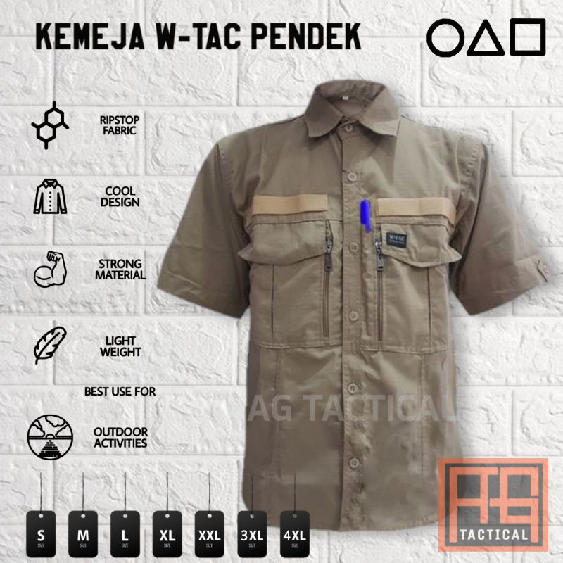 Kemeja Tactical W TAC Lengan Pendek