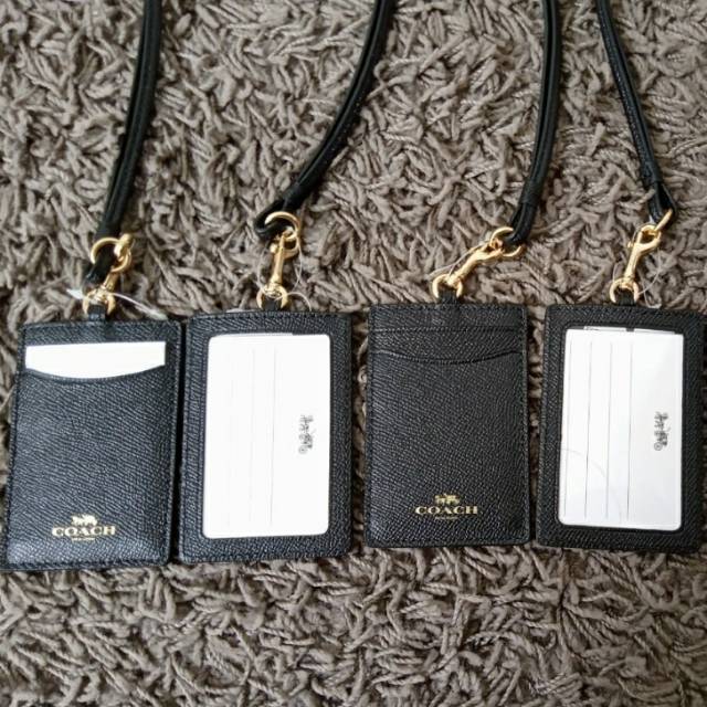Coach Lanyard / ID Card / Name Tag Black / Hitam