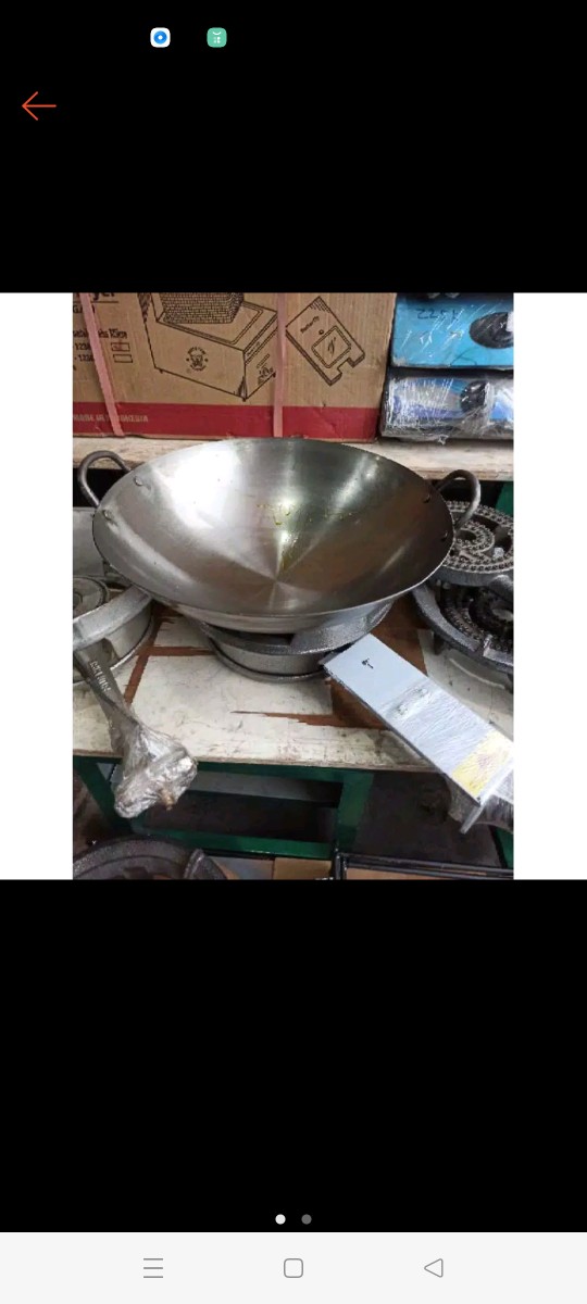 Wajan Kwali Import Wajan Plat Baja Putih Ukuran 40cm