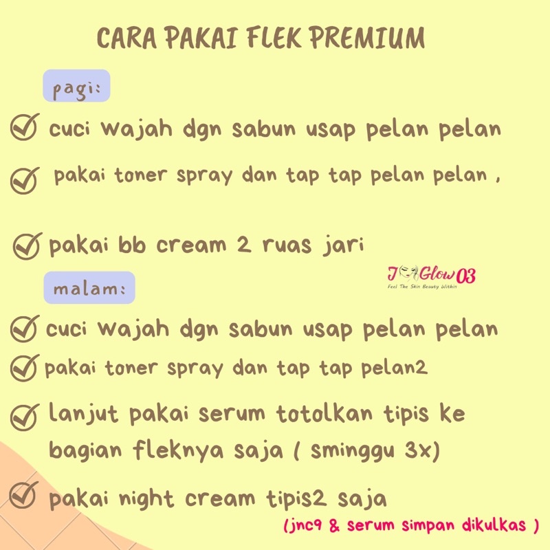 JGLOW SKINCARE FLEK PREMIUM / PERAWATAN WAJAH/ CREAM/SERUM WAJAH/PERAWATAN KECANTIKAN/SKINCARE BPOM