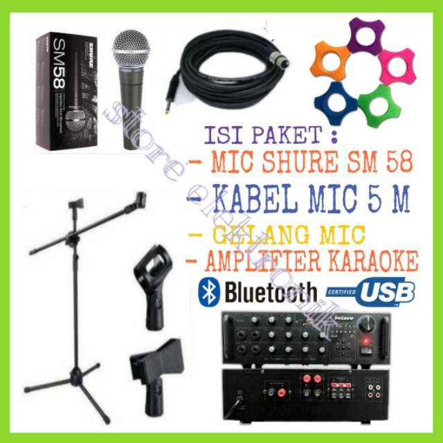 Paket Amplifier Bluetooth Buat Karaoke - Siapin speaker langsung bunyi