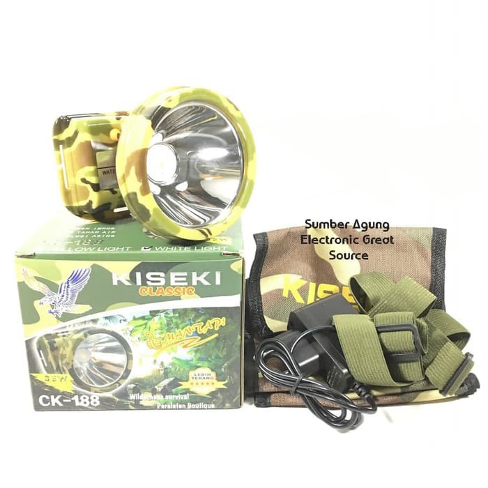 Senter Kepala Kiseki Loreng CK188 35W 35 Watt Super Terang Wilderness