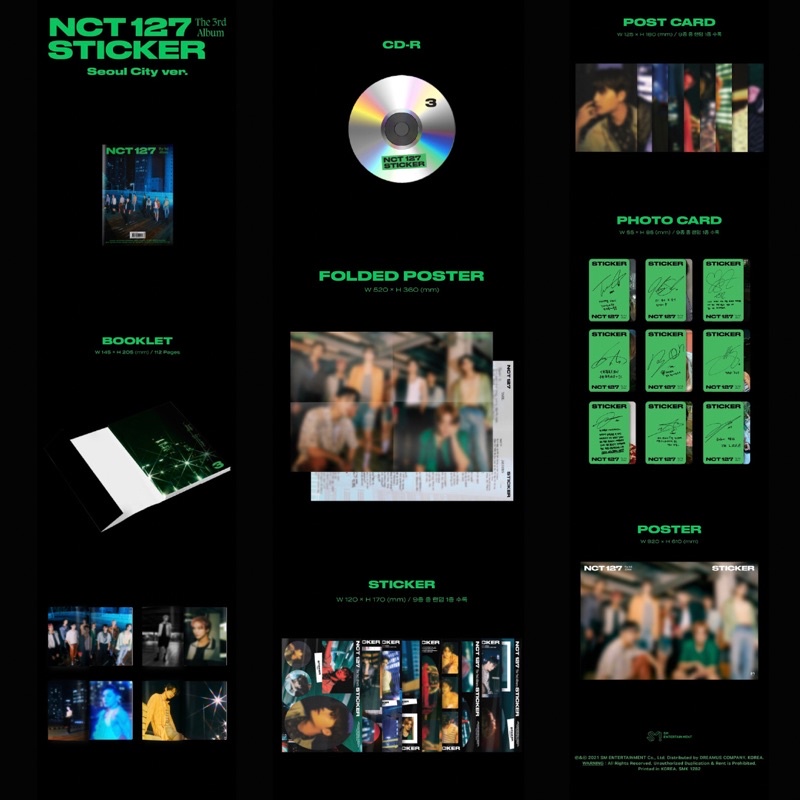 [ALBUM ONLY] NCT 127 - The 3rd Album [STICKER] + Poster (with Tube)