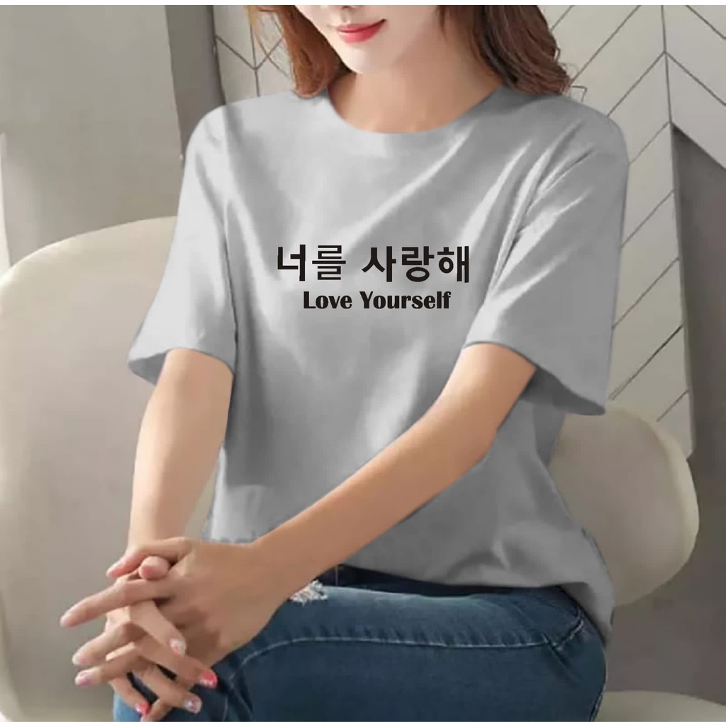 COLLECTION COOLS - BISA COD - BAJU LOVE YOURSELF WANITA LENGAN PENDEK TERBARU-KAOS DISTRO CEWEK KEREN LENGAN PENDEK MASA KINI DAN TERLARISbg