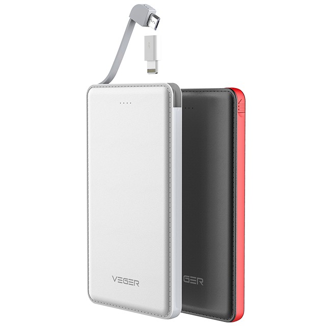 Power Bank VEGER ULTIMATE X106 10000 mAh BUILT-IN CABLE-3
