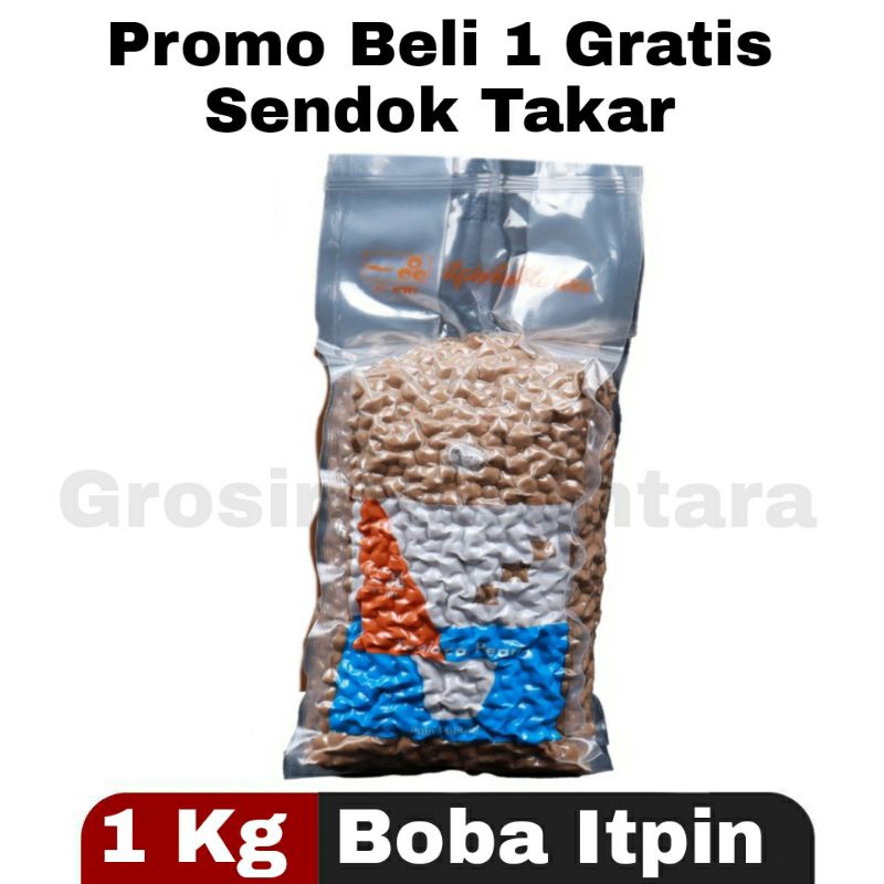 

Itpin Boba Topping Bubble Tapioca 1 kg Bobaa hitam