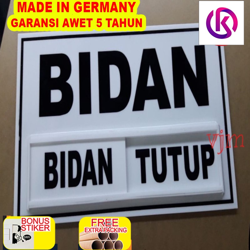 

Grosir Acrylic Papan Nama Dokter/Bidan27x17cm