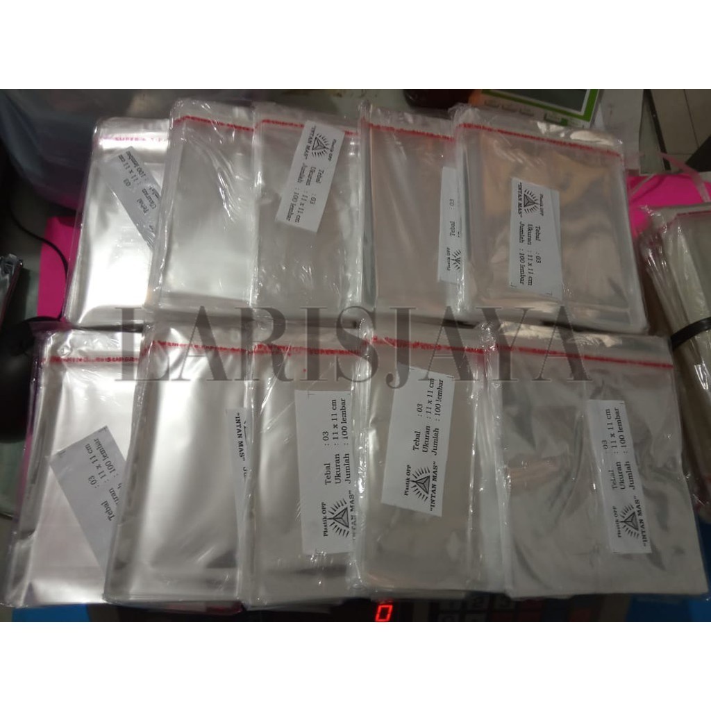 

PROMO NIH!!! Plastik OPP 11X11cm Lem/Seal