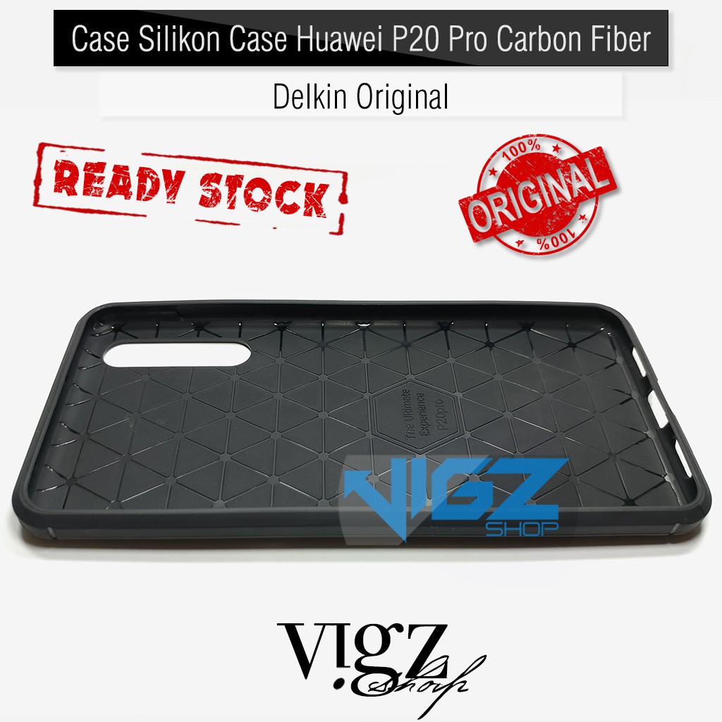 Case Silikon Case Huawei P20 Pro Carbon Fiber Slim Delkin Original