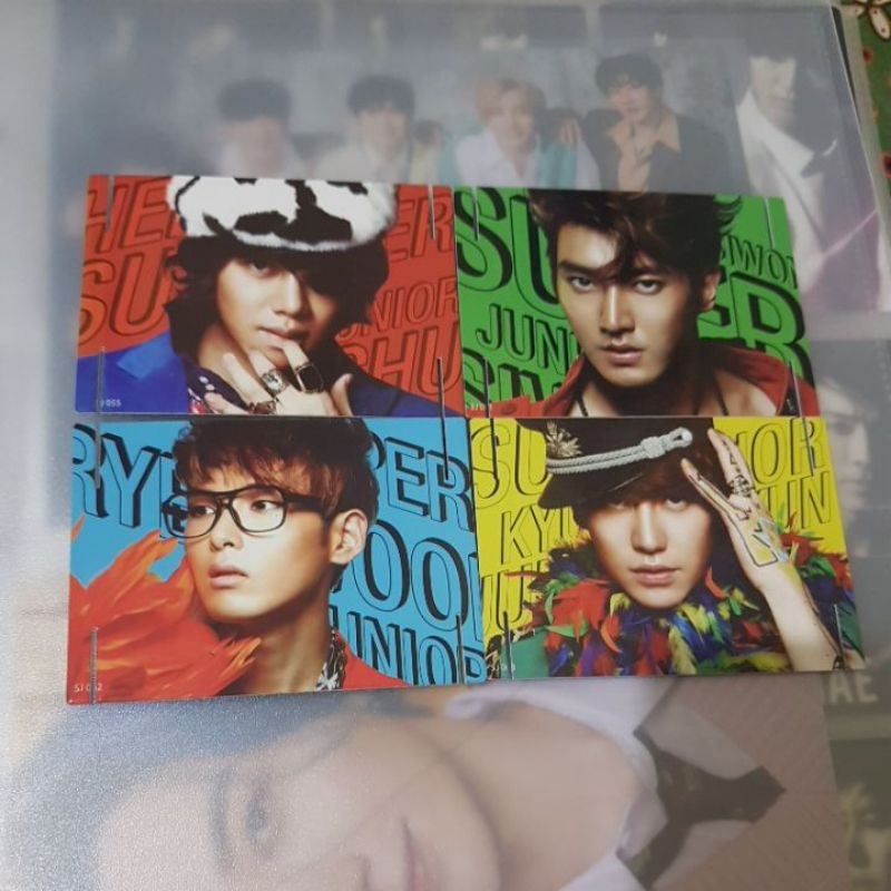Super Junior Star Card PC Rare Puzzle Card Kyuhyun, Heechul, Siwon, Ryeowook, Sungmin