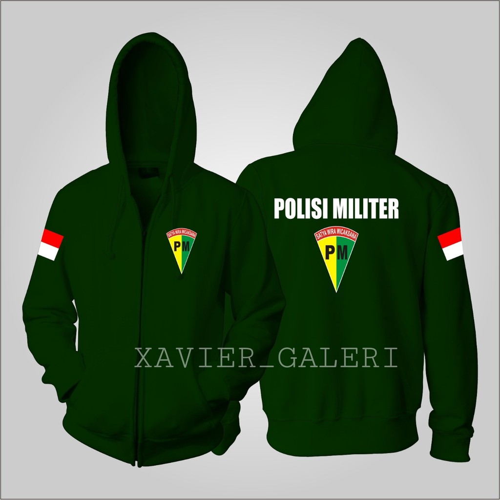 JAKET POLISI MILITER JAKET TNI TENTARA MODEL HODDIE HOODIE PRIA JAKET ABDI NEGARA SABLON CUSTOM JAKE