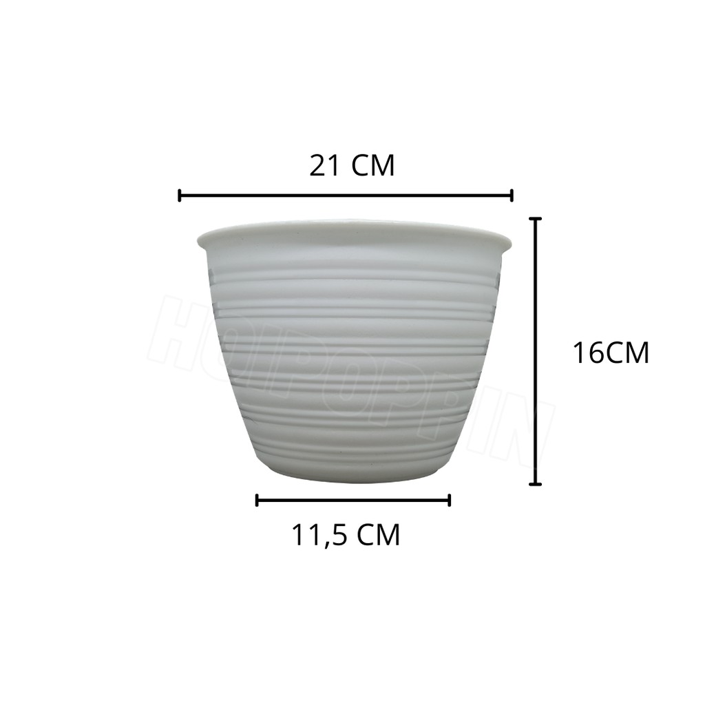 HPP - GROSIR - POT TAWON 21 CM - POT PUTIH - POT TAWON PUTIH 21 - POT TANAMAN HIAS - POT HIAS - POT INDO
