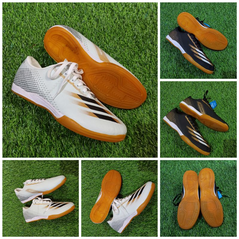 Sepatu Futsal Adidas Predator Putih Gold Hitam Premium Quality