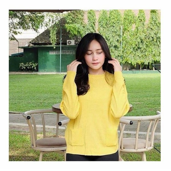 RAJUT MURAH | POCKY SAKU | rajut saku | rajut wanita | sweater rajut