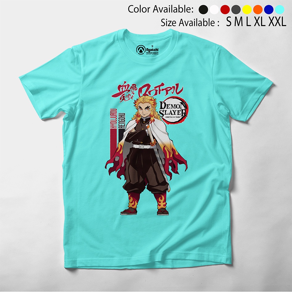 Baju Anak / Kaos Anak T Shirt Kids Anime Demon Slayer Kimetsu No Yaiba Kyoujurou Rengoku