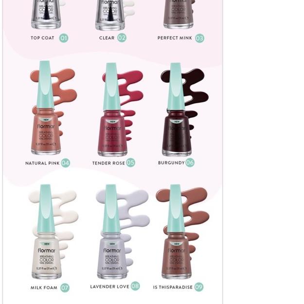 kutek flormar breathing color original counter untuk sholat