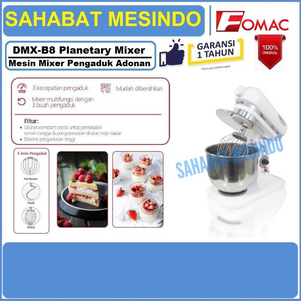 DMX-B8 Fomac Mixer Roti Bakery Dmx B8 8 Liter