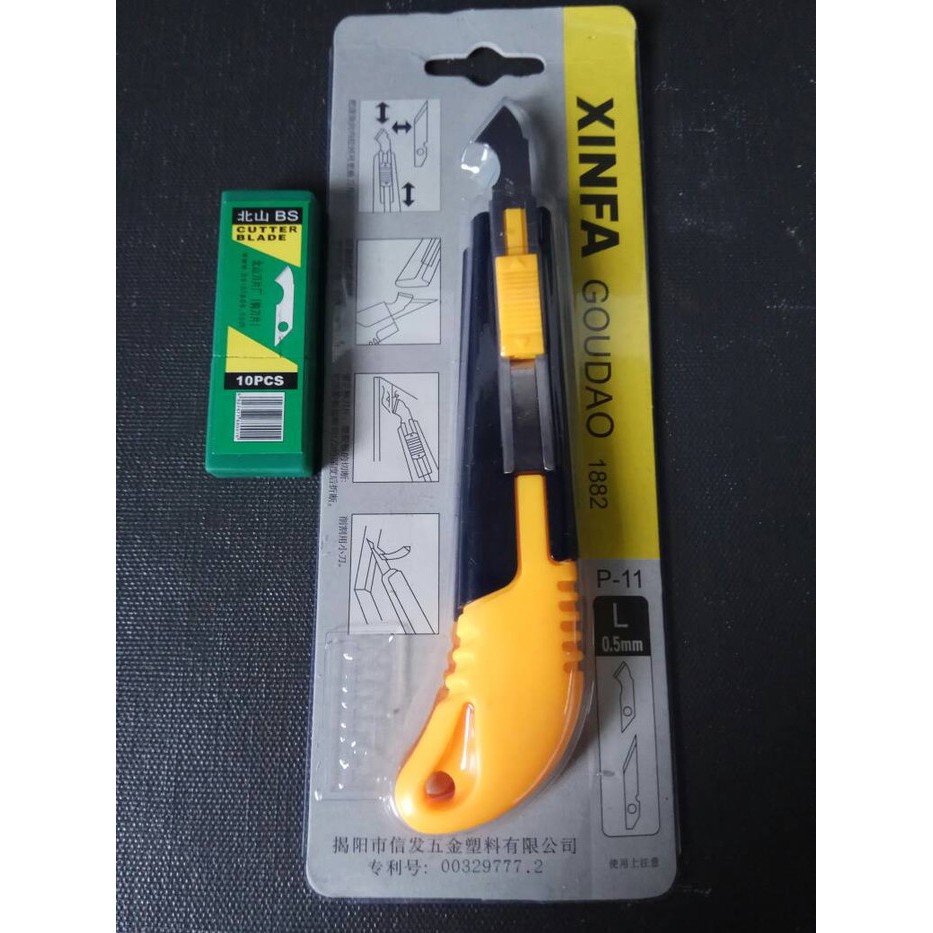 

cutter akrilik set " cutter acrylic & refill 10 pcs " cutter acrylic