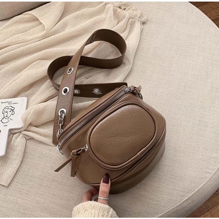 BJ15083 - BEIGE/BLACK/BROWN/REDWINE - TAS SLINGBAG WAIST IMPORT TAS WANITA FASHION IMPORT MODIS ELEGAN TERMURAH TERLARIS TERBARU BAGSTORE JAKARTA TAS BATAM ELJ5083 CR7282 LT1197