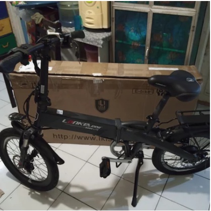 Sepeda Lankeleisi G660 listrik Lipat Smart Moped Lite Edition 48V 8.7AH