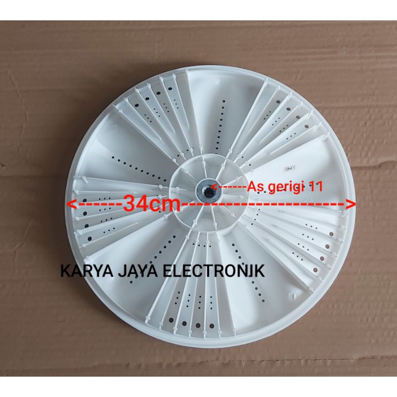 Pulsator mesin cuci sanyo diameter 34cm gigi 11 ASW85SB ASW86SB