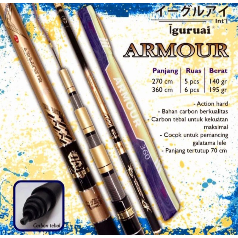 Alat pancing Tegek igurai Armour 360 ori