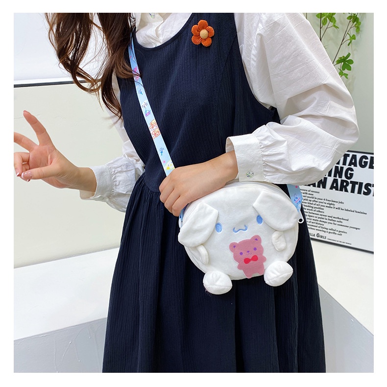 Drozenb Tas Selempang Wanita Boneka Import Model Korea/Tas Selempang Sanrio/Tas Boneka Slingbag Anak