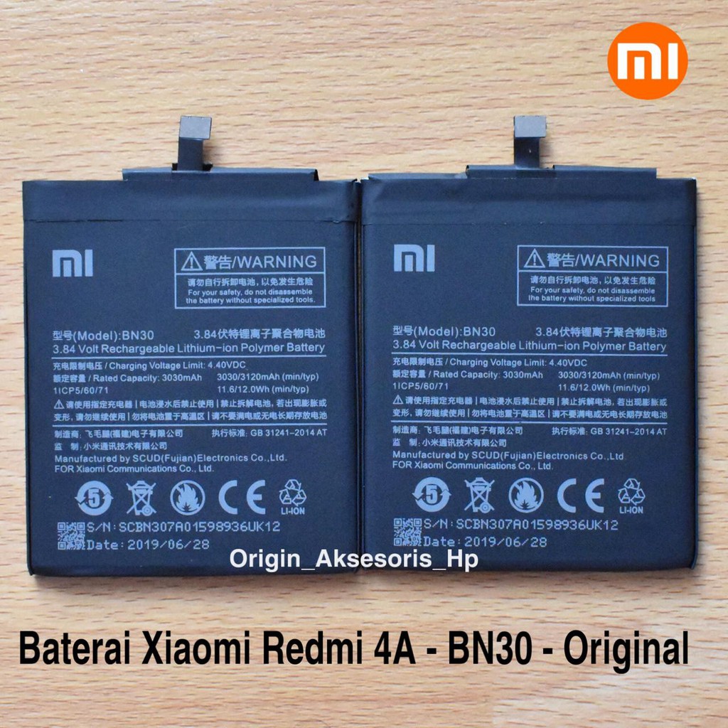 Battery Baterai Xiaomi Redmi 4A BN30 Original 100% Batre Ori BN 30 dc88