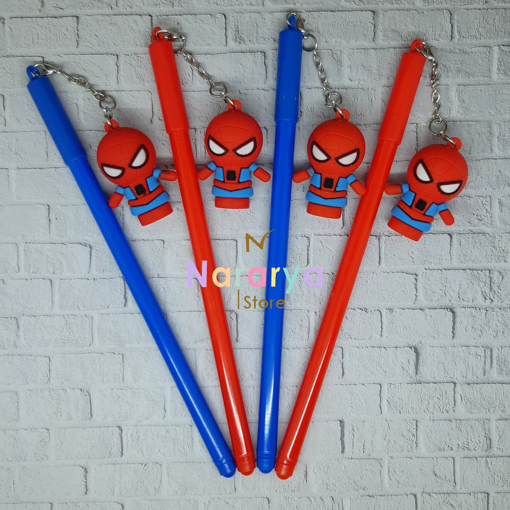 

2x Gel Pen Gantung Spiderman / Gel Pen Karakter / Gel Pen Lucu / Pulpen Lucu / Alat Tulis Sekolah
