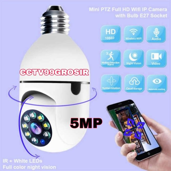 KAMERA CCTV WIFI BENTUK BOHLAM/ LAMPU V380