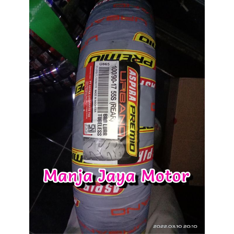 ban luar tubeles belakang premio urbano 100/90-17  for jup mx king / verza / megapro new / vxion dll