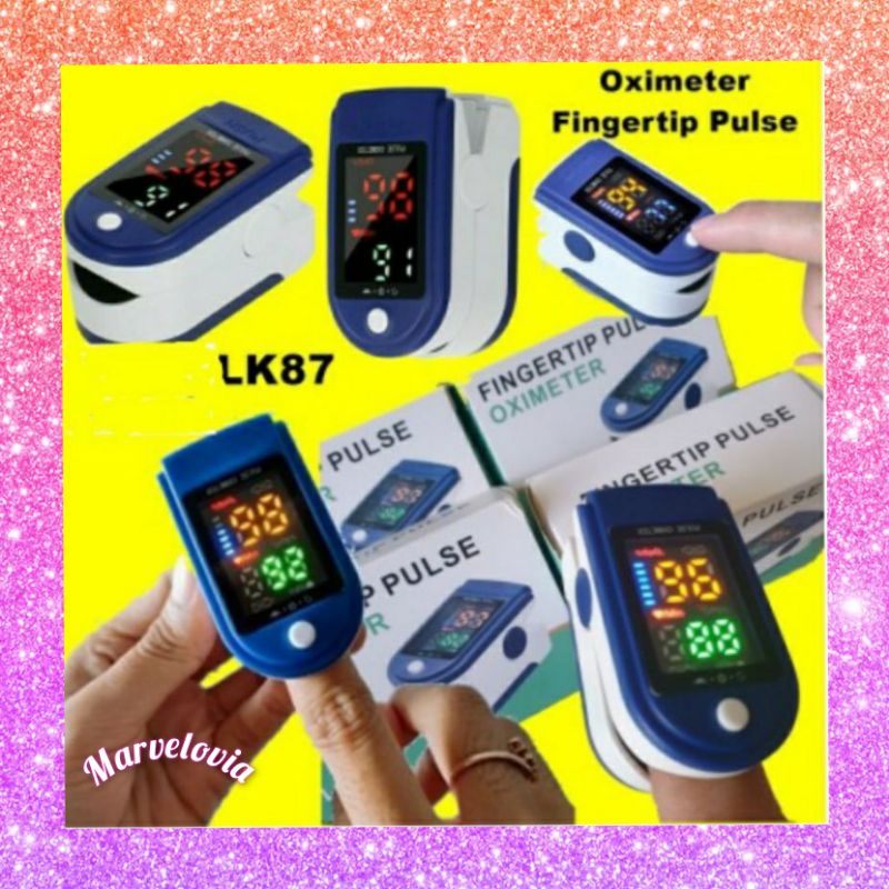 OXIMETER FINGERTIP PULSE LK87 AB-88 Alat Ukur Kadar Oksigen Pengukur Detak Jantung Oxymeter SPO2 LED