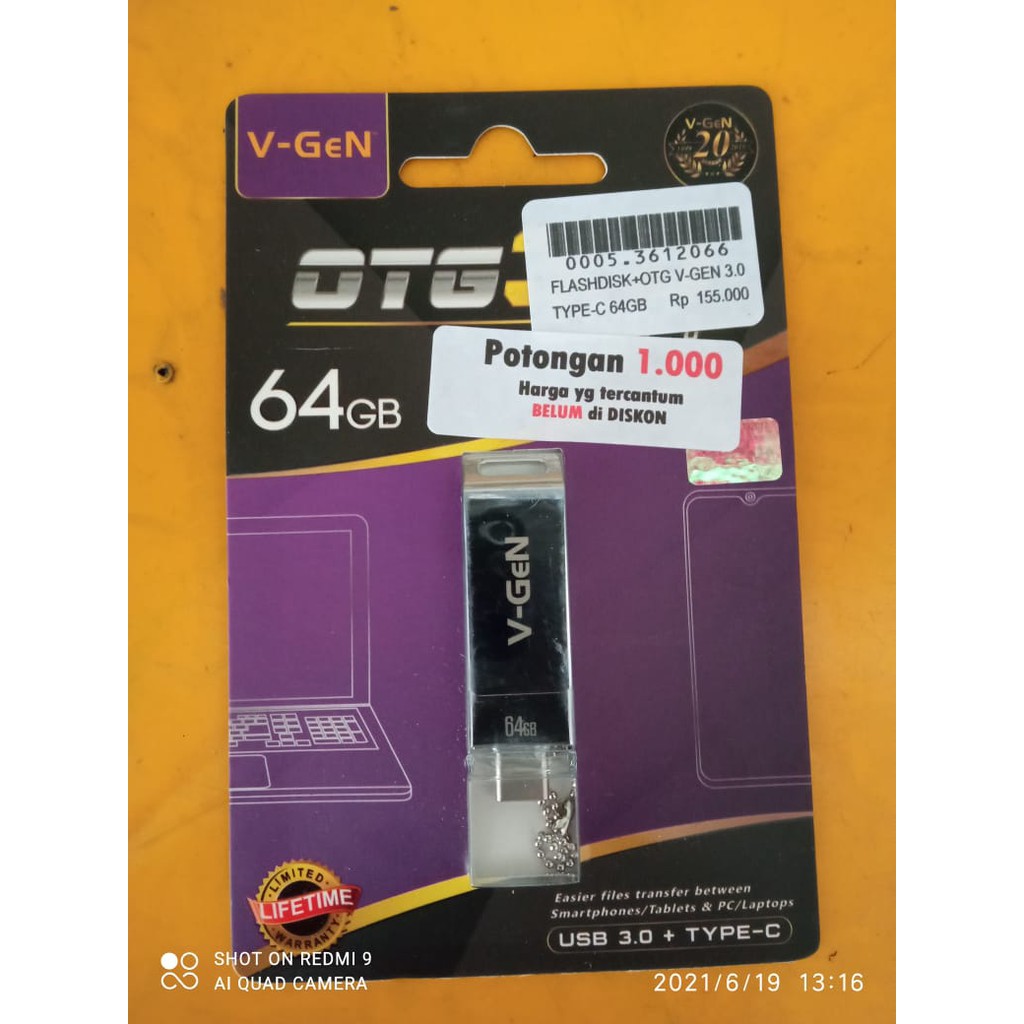 FLASHDISK OTG V GEN 3.0 TYPE C 64GB