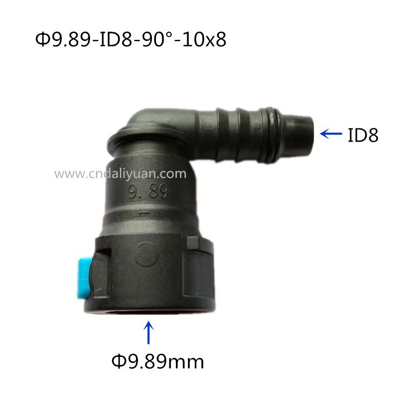9.89mm ID8 female auto Fuel line quick connector plastic fuel gasoline filter fittings special for