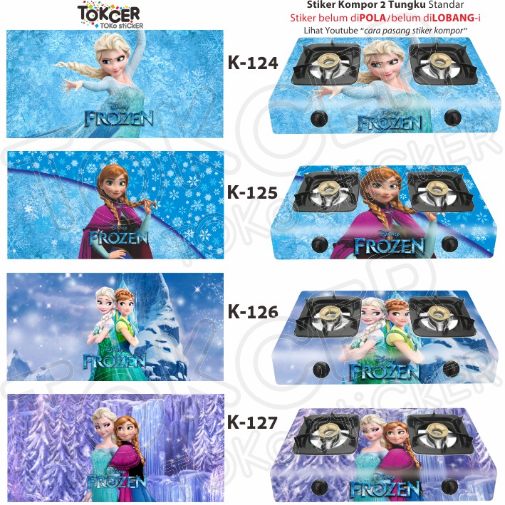 Stiker Kulkas 1 Pintu dan 2 Pintu FROZEN