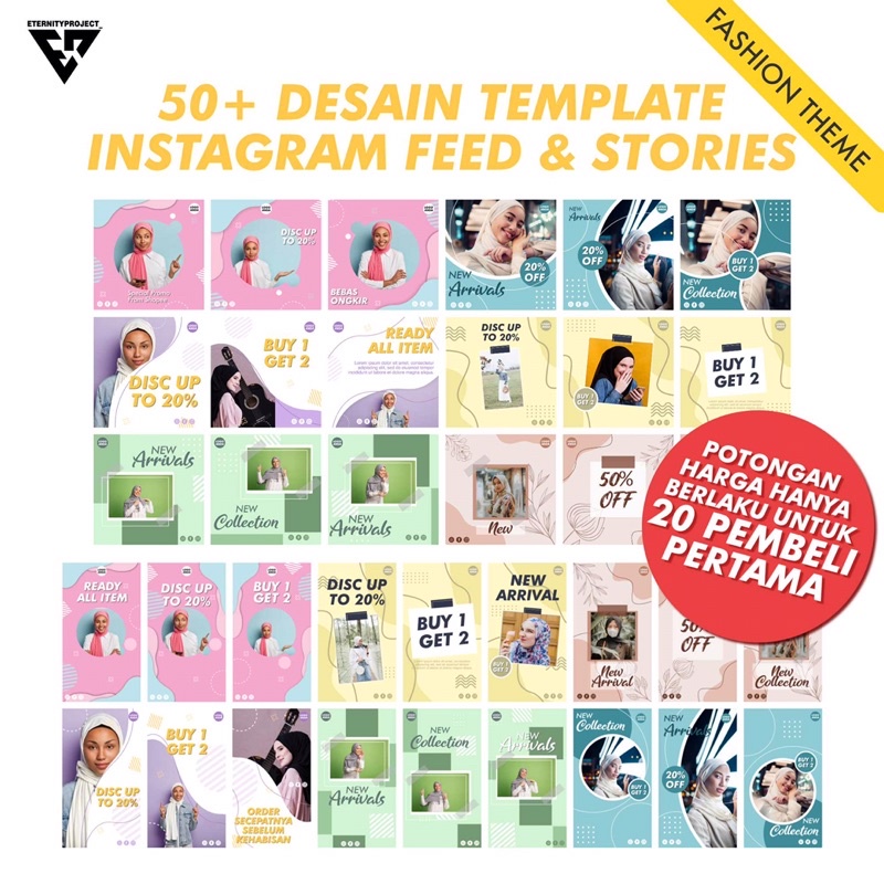 50+ DESAIN TEMPLATE INSTAGRAM FEED STORY POWERPOINT TEMPLATE CAROUSEL TEMPLATE GRID INSTAGRAM