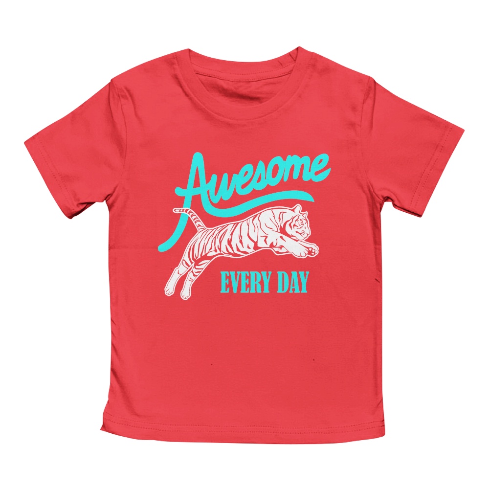 Kaos Anak Laki Laki Perempuan 1-10 Tahun Unisex Awesome Tiger