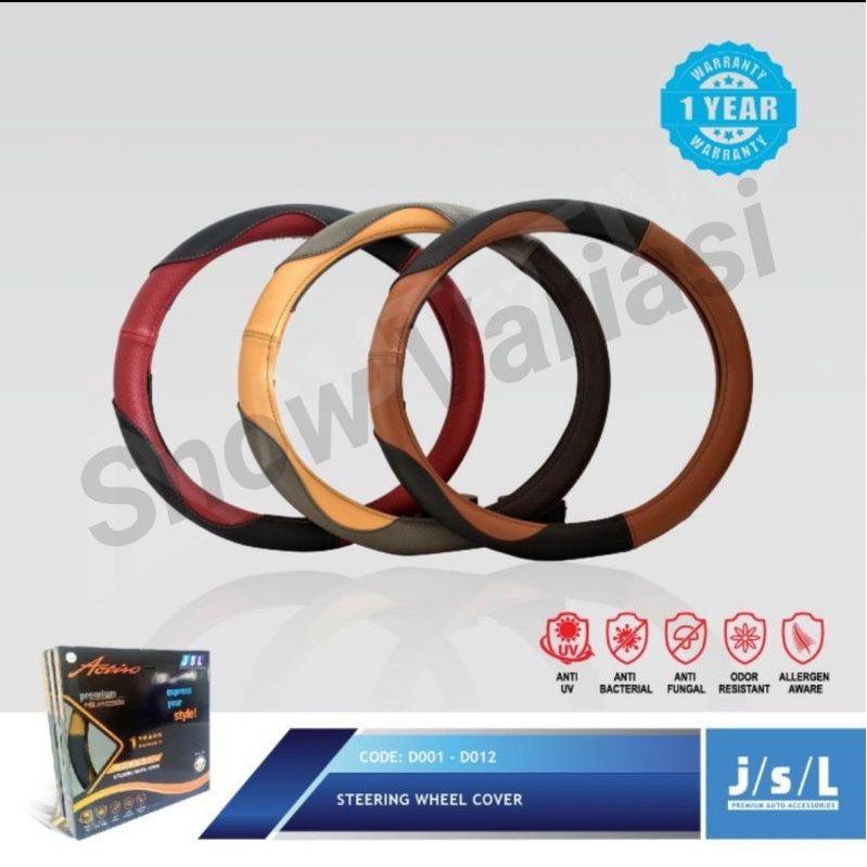 JSL Steering Wheel Cover Activo Premium Sarung Stir Mobil Type D