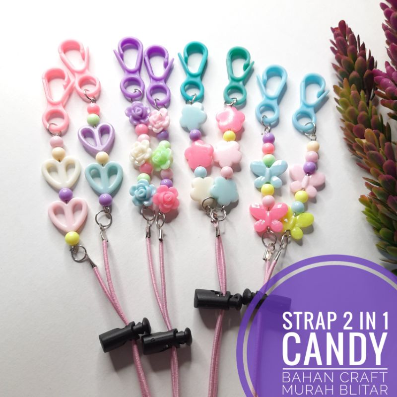 Strap 2 in 1 candy series/konektor masker