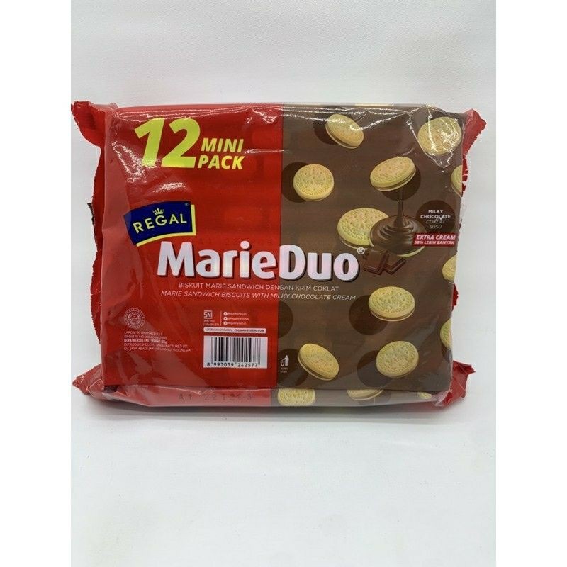 

Regal Marie Duo Biskuit Rasa Coklat 1 Pack 12 Bungkus